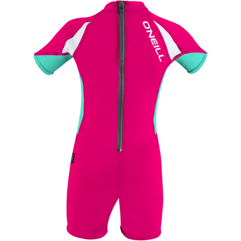 2026 O'Neill Junior Basic Skins UV Suit 5712G - Watermelon / Light Aqua / White